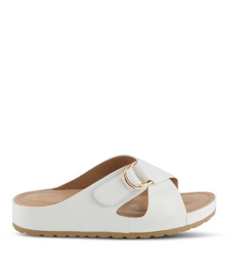 Rutha Women's Synthetic Leather Criss-Cross Slide with Sandal