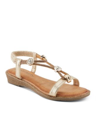Charmer Women's Flat Sandal with Adjustable Strap