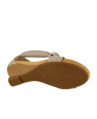 Women s HARLEQUIN Floral T-Strap Wedge Sandals with Back Zipper