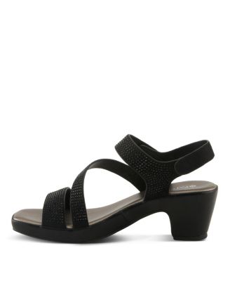 Women's YADIEL Crystal Strap Low Block Heel Sandals