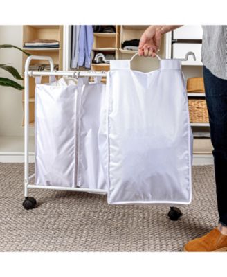 Rolling Triple Laundry Sorter