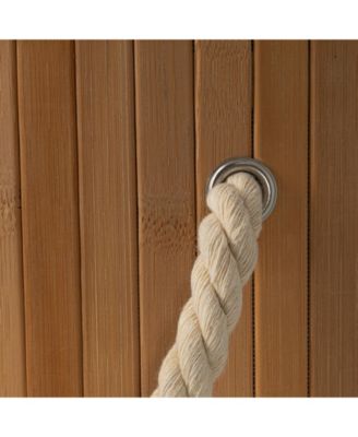 15-Gallons Bamboo Laundry Hamper with Rope Handles