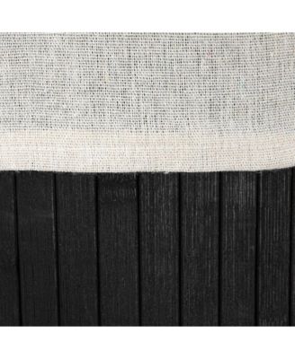 Bamboo Laundry Hamper with Rope Handles, 19-Gallons