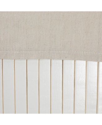 Bamboo Laundry Hamper with Rope Handles, 19-Gallons