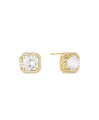 Untamed Petals Adriana Crystal Stud Earrings - Gold