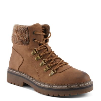 Women's Hiker-Inspired Sweater Collar Lug Sole Boot