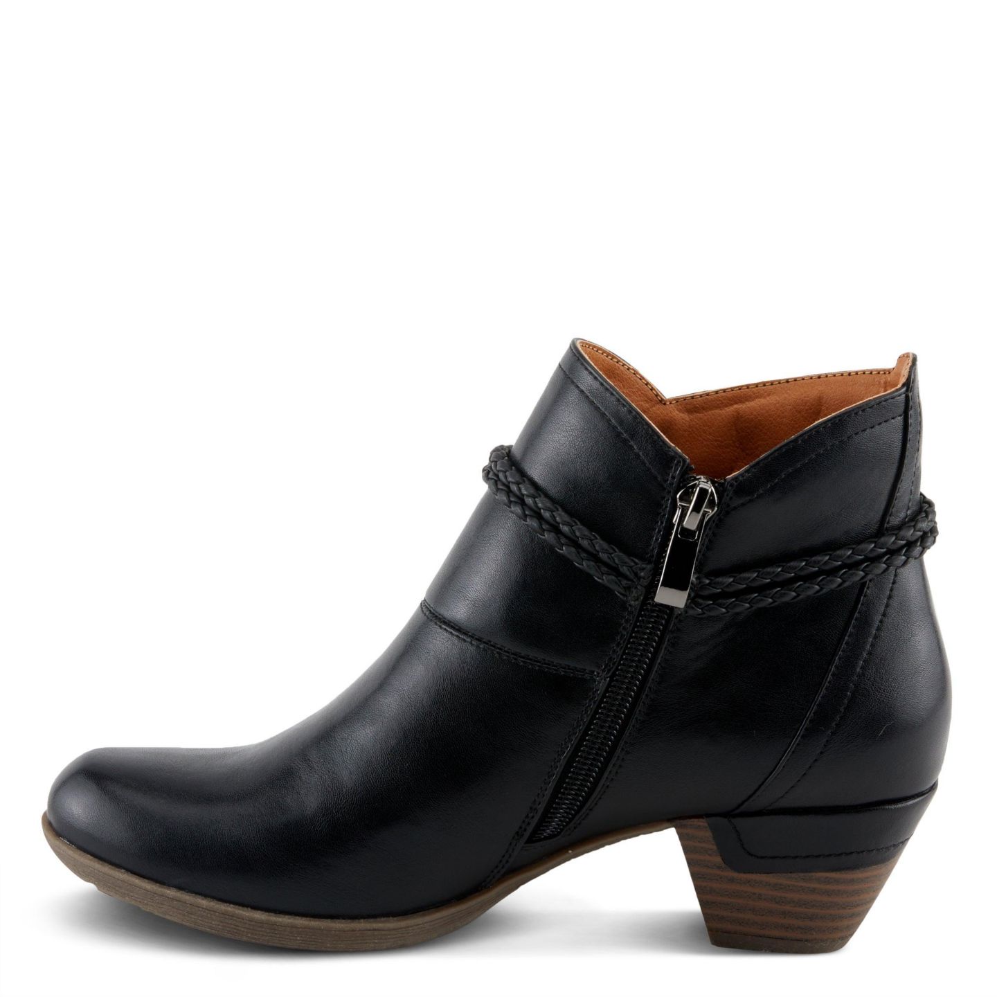 Женские ботинки Patrizia Stacked Heel Decorative Lace Detail Ankle Booties, цвет: Чёрный — фото 3