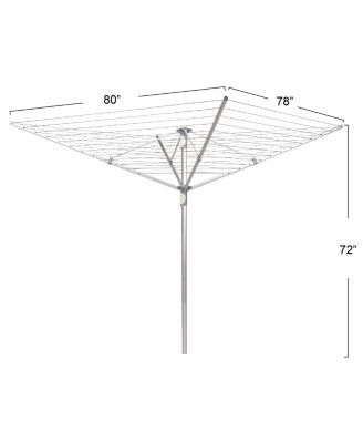 Umbrella Clothesline Dual Height Dryer, 192 Feet of Hanging Line