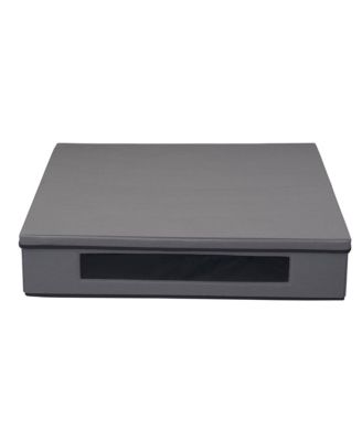 Wreath Storage Container, 30 Inch Wreath Storage Box with Handles, Gray