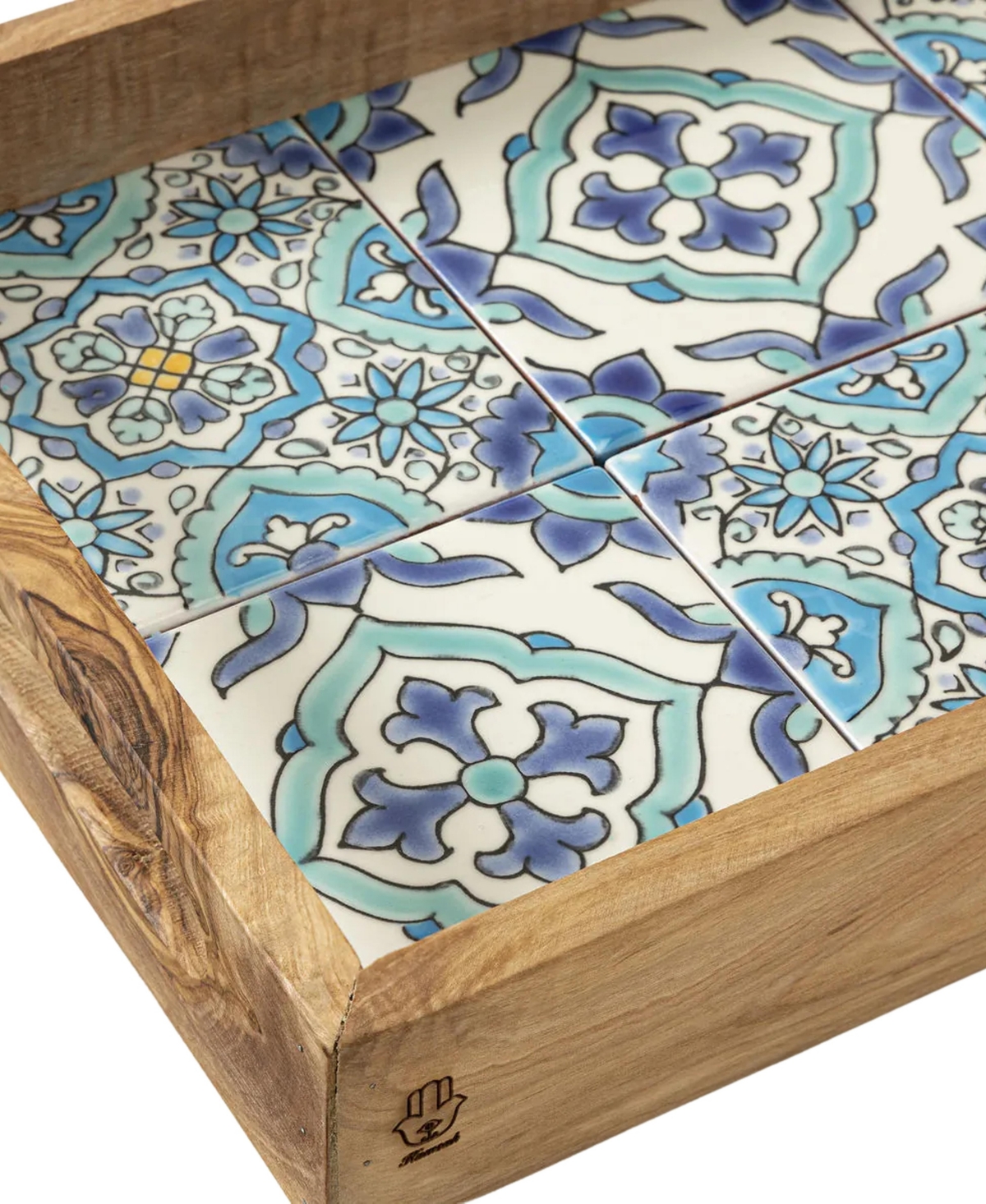 Uncommon Goods Sea & Sky Tunisian Tile Serving Tray