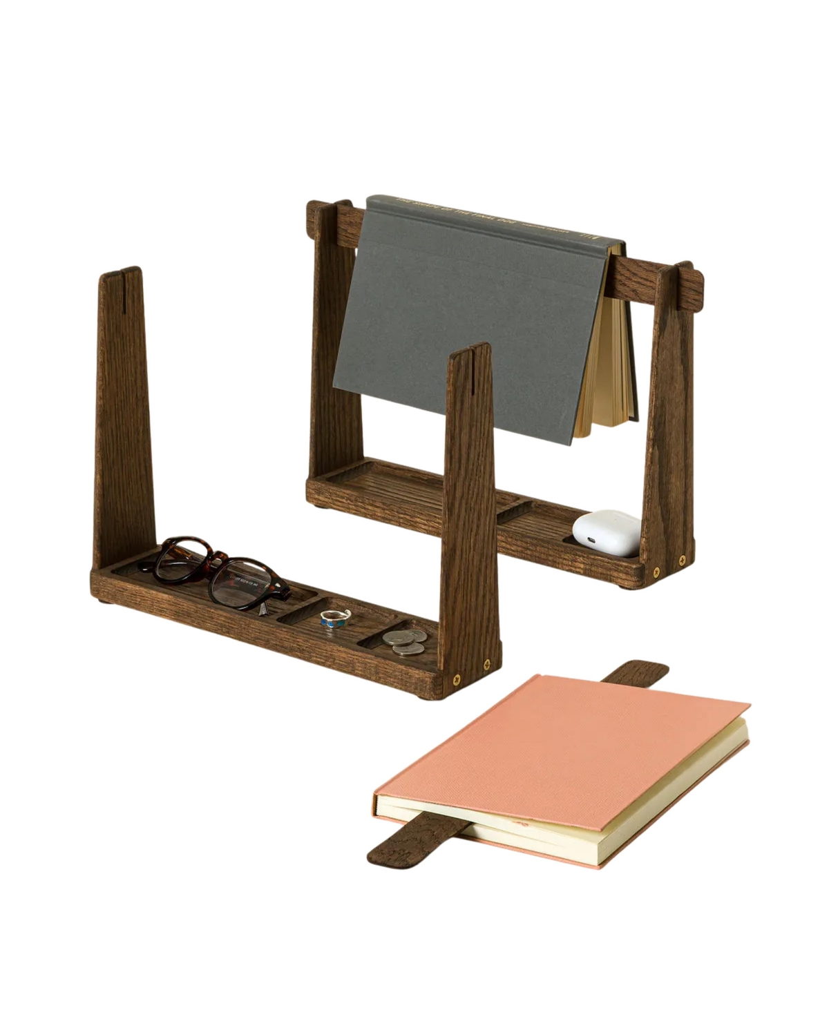 Uncommon Goods Save My Spot Red Oak Book Stand With Removable Bookmark