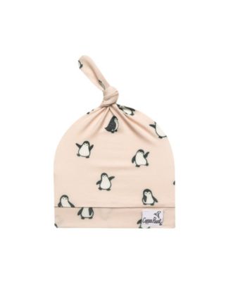 Copper Pearl - Baby Boys' or Girls' Penguins Top Knot Hat