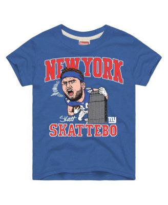Big Boys and Girls Cam Skattebo Royal New York Giants Caricature Tri-Blend T-Shirt