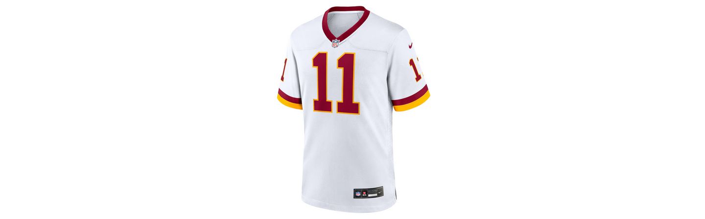Мужской топ Nike Luke McCaffrey White Washington Commanders Game Super Bowl Era Jersey — фото 1