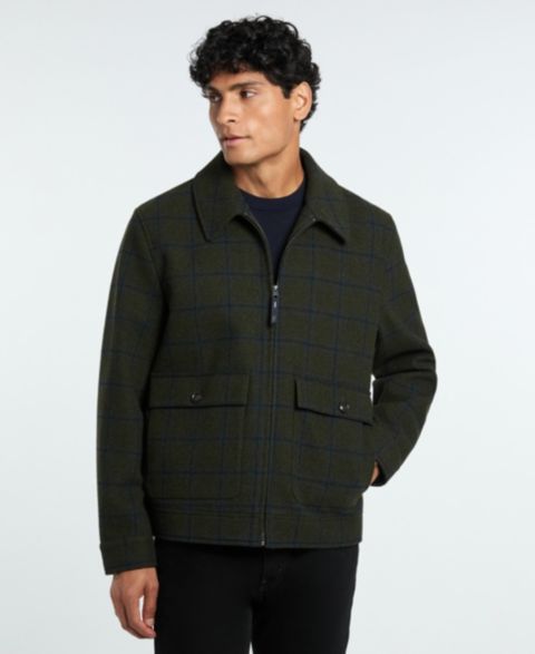 Мужская куртка Ted by Ted Baker Shirt Collar, цвет: Оливковый / Синий