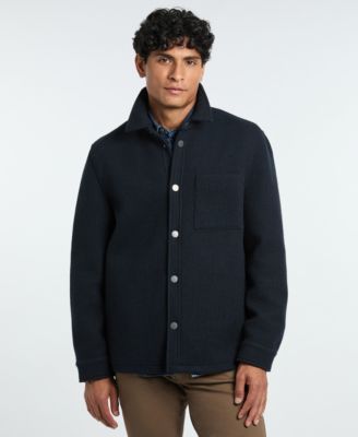 Men's Fully Lined Knit Shirt Jacket