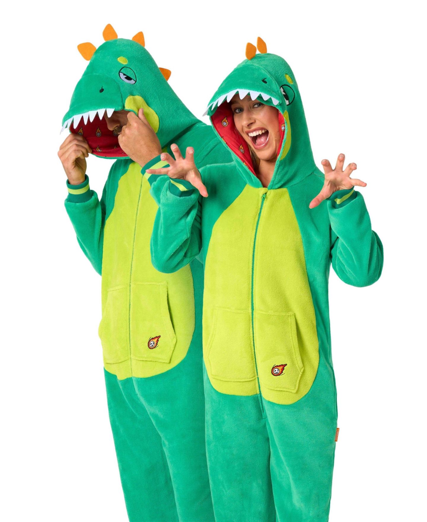 Карнавальный костюм акулы OppoSuits для взрослых, комбинезон, цвет: Зелёный — фото 3