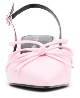Women's Vixen Bow Slingback Kitten Heel Pumps