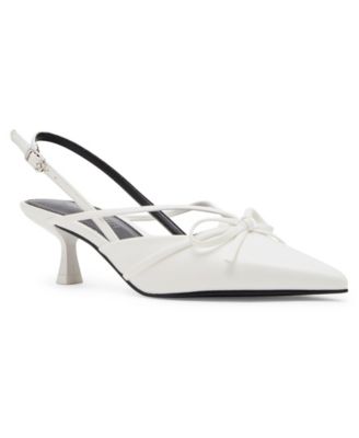 Women's Vixen Bow Slingback Kitten Heel Pumps