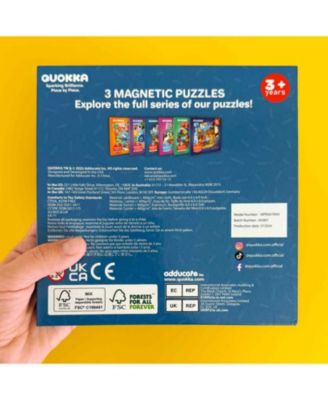 3x36 Pcs Magnetic Puzzles for Kids - Learning Dino Toy