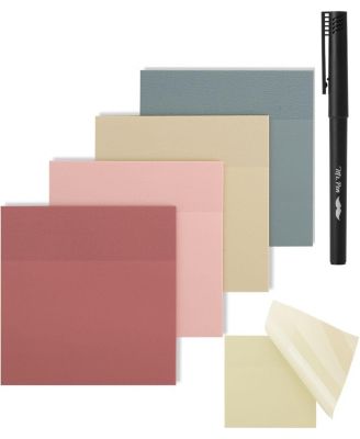 Transparent Sticky Notes, 3x3, 200 Sheets, Vintage Colors