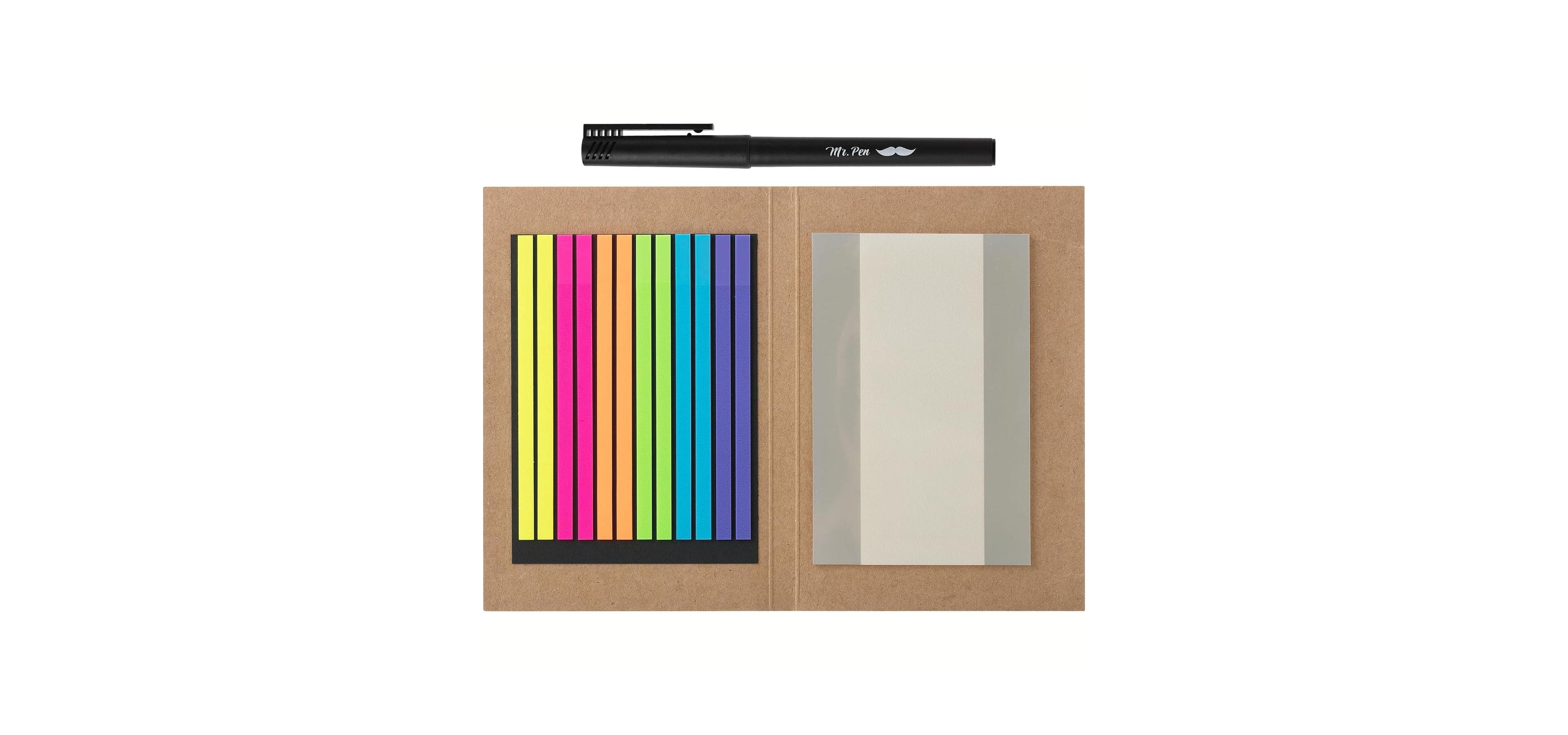 Mr. Pen Transparent Bible Highlighter Tape and Sticky Note Set, 331