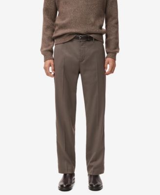 MANGO - Men's Regular-Fit Pleated Pants