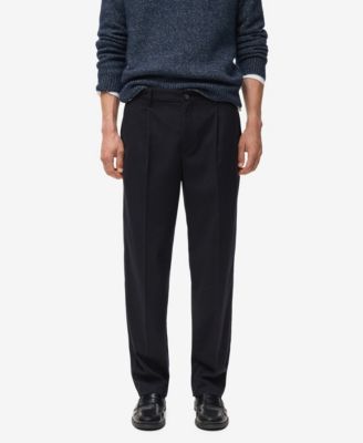MANGO - Men's Regular-Fit Pleated Pants