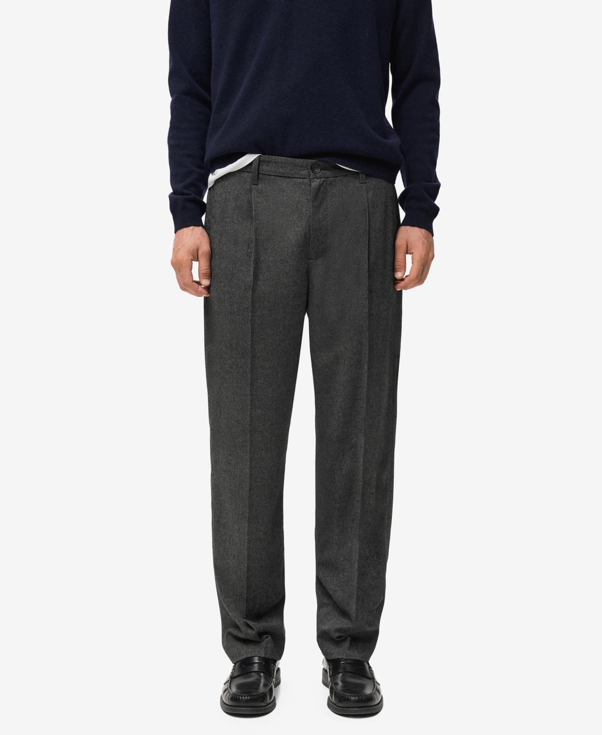 Mango Men's Regular-Fit Pleated Pants