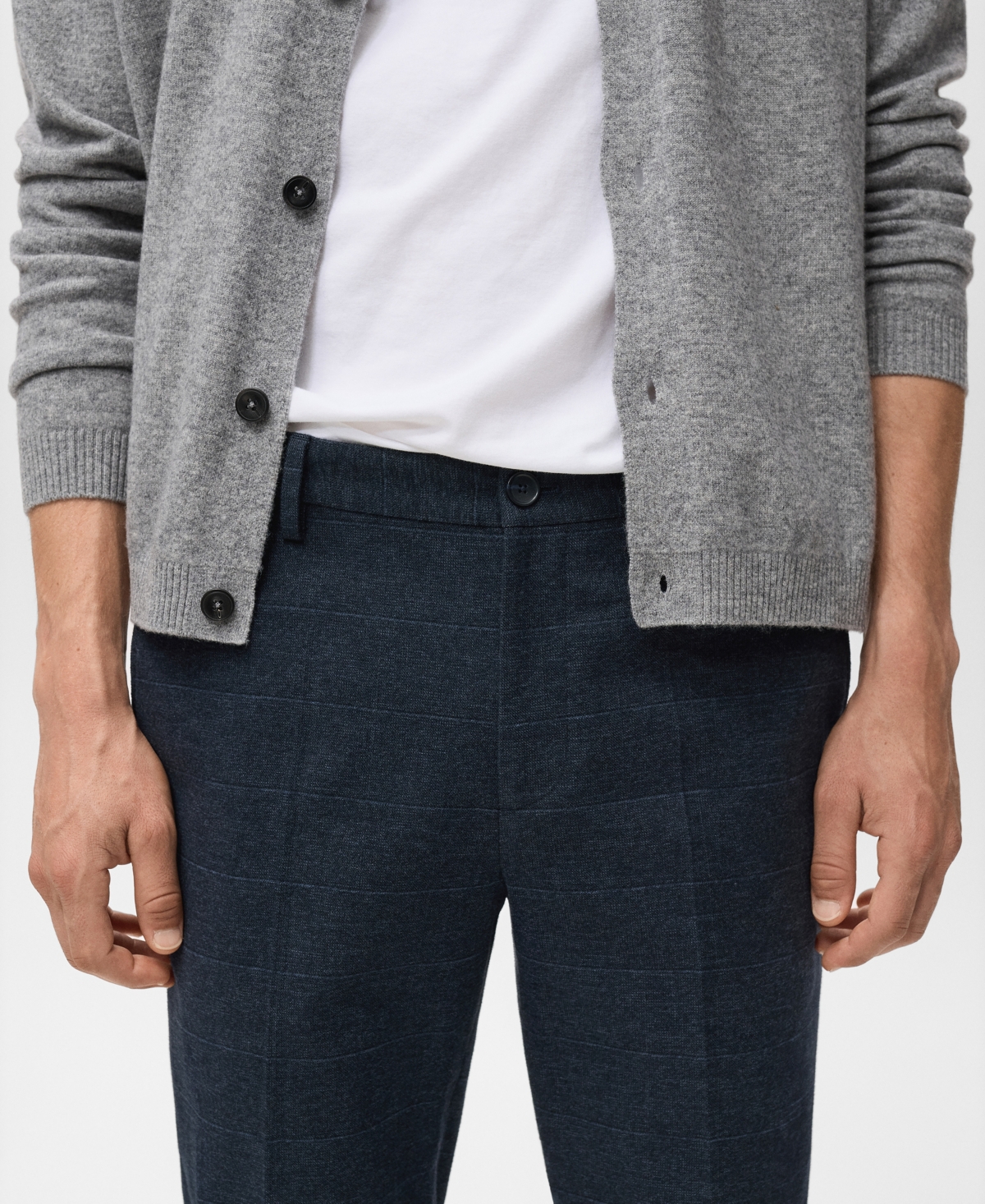 Mango Men's Slim-Fit Flannel Pants