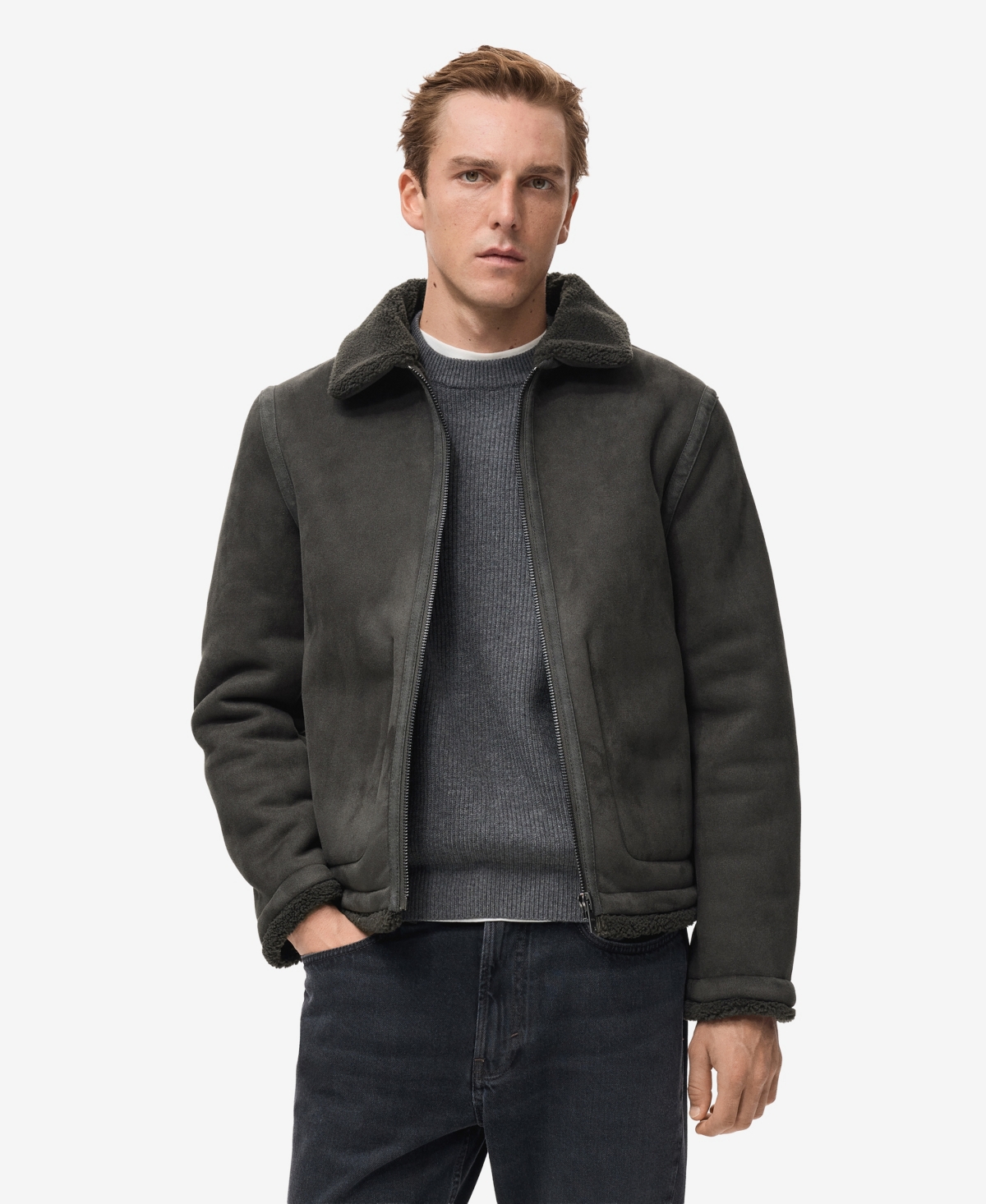 Mango Men's Double Face Sheepskin-Effect Jacket
