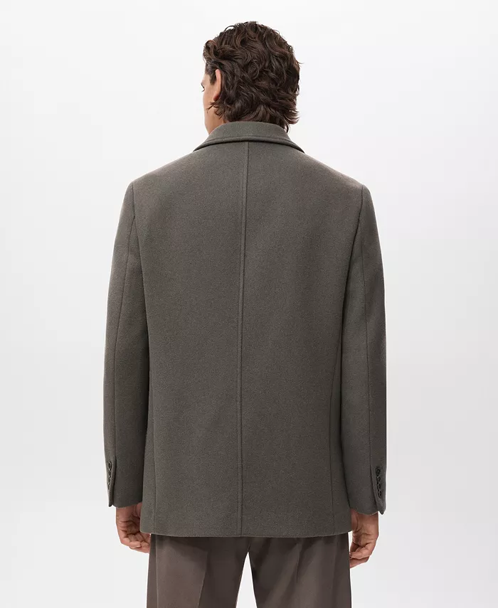 Men's Double-Breasted Wool-Blend Coat - thumbnail 3