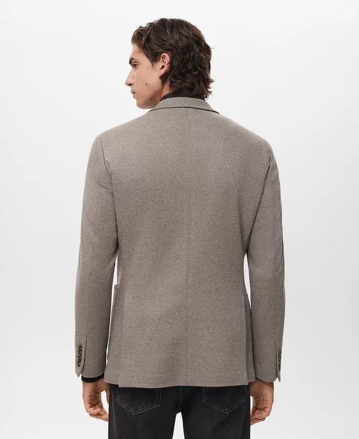 Men's Slim-Fit Micro-Houndstooth Jacket - thumbnail 3