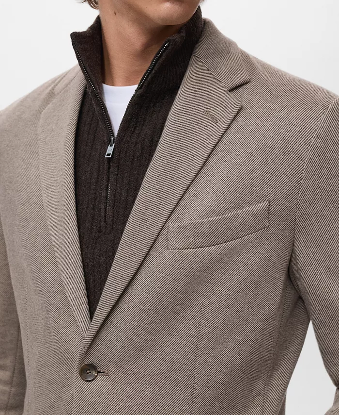 Men's Slim-Fit Micro-Houndstooth Jacket - thumbnail 7