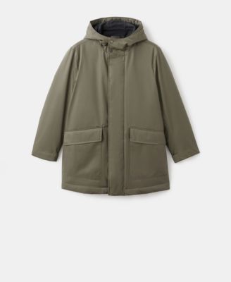Men's Water-Repellent Hood Quilted Parka