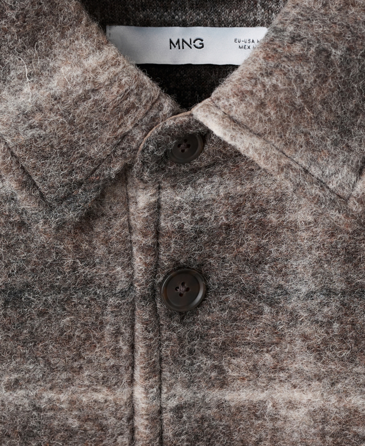 Mango Men's Wool-Blend Check Jacket
