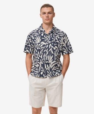 MANGO - Men's Relaxed-Fit Printed Shirt