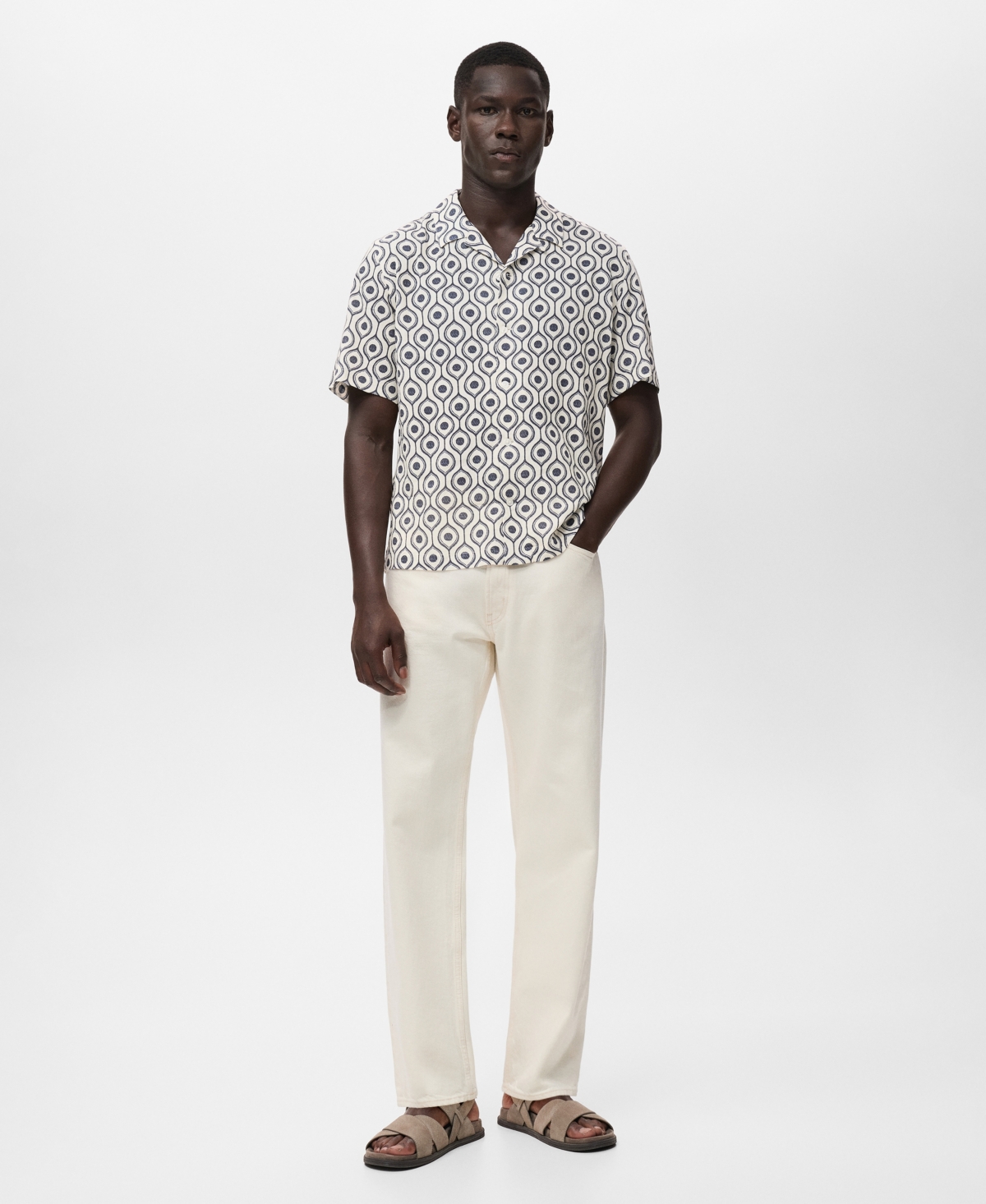 Mango Men's Relaxed-Fit Printed Shirt