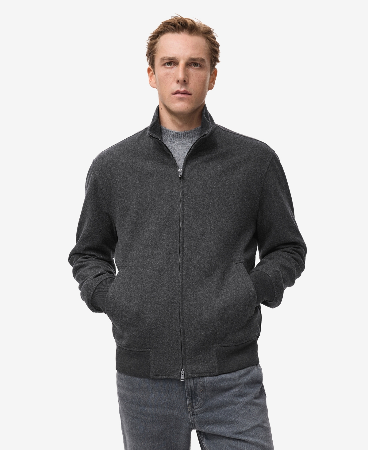 Mango Men's Regular-Fit Zipper Jacket