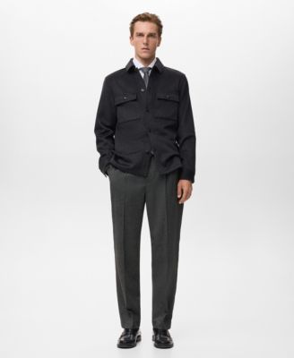 Men's Wool-Blend Check Jacket