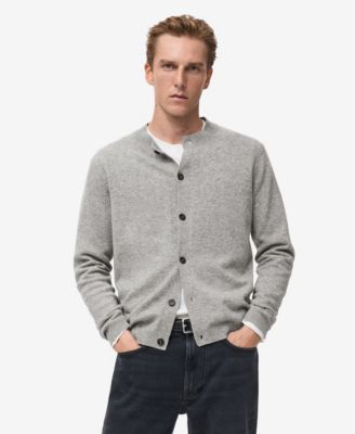 MANGO - Men's 100% Extra-Fine Wool Buttons Cardigan