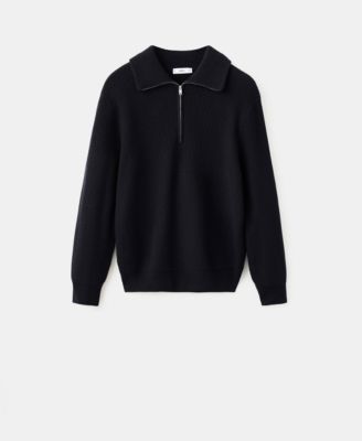 Men's Zip Collar Knitted Sweater