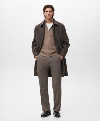 Men's Ribbed-Knit Zipper Cardigan