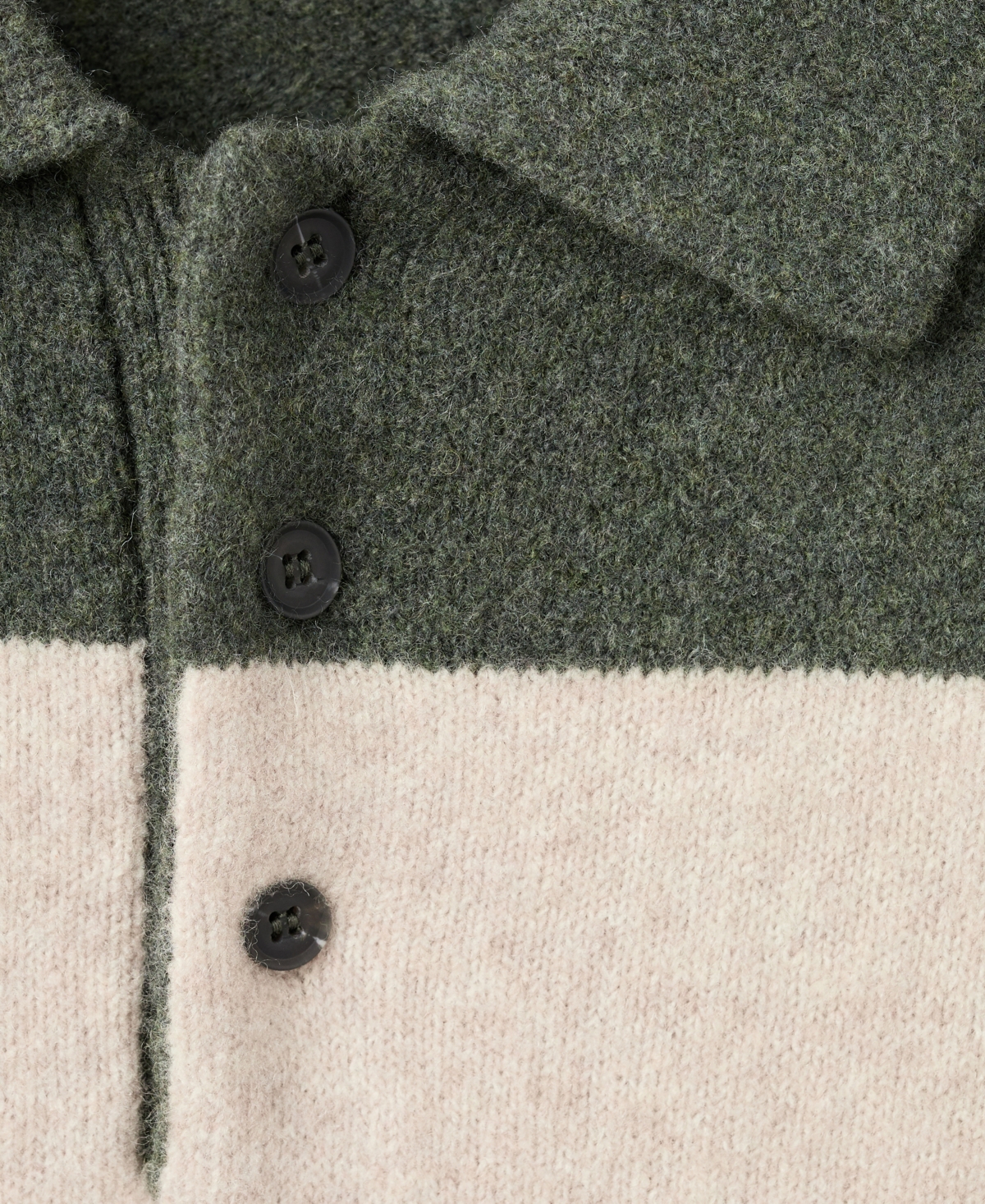 Mango Men's Knitted Wool Blend Polo Sweater