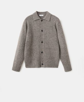 Men's Knitted Wool Blend Cardigan