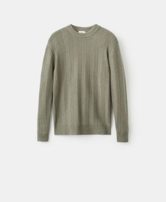 Men's Herringbone Structured Sweater