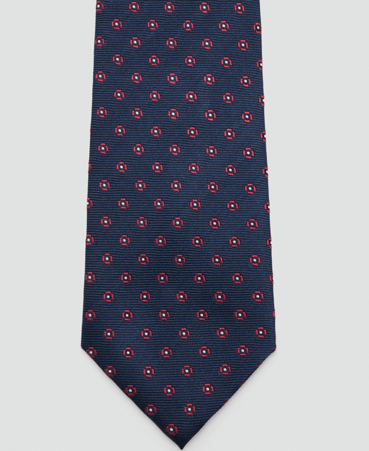 Mango Men's Flower Patterned Silk Tie