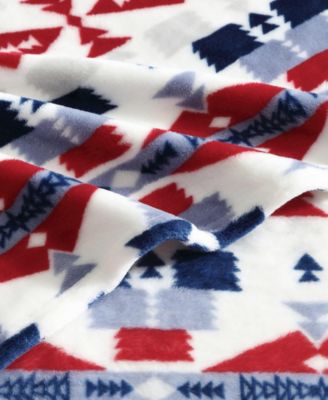 Americana Printed Ultra Soft Plush Fleece Throw, 50" x 70"