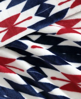 Americana Printed Ultra Soft Plush Fleece Throw, 50" x 70"