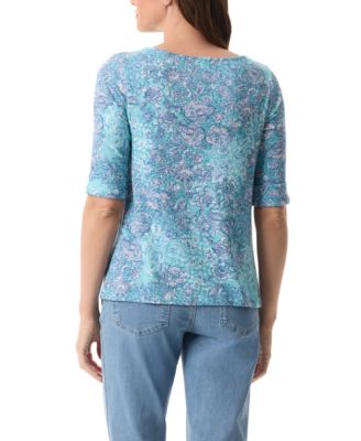 Women's Alanis Printed Cuffed-Sleeve T-Shirt